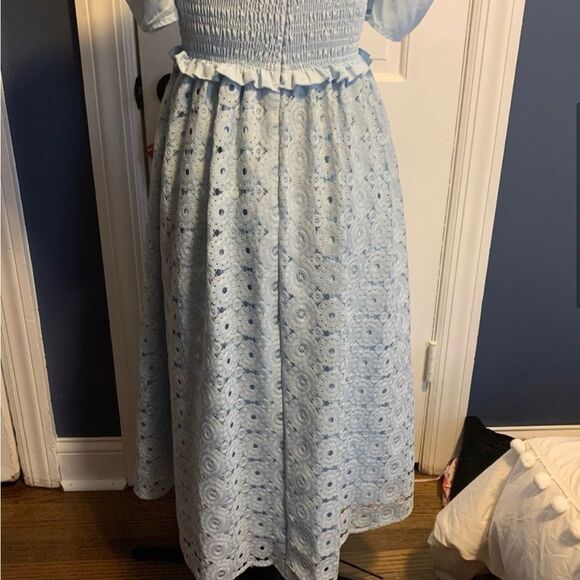 Rachel Parcell Blue Lace Smocked Waist Dress Size XS - Picture 6 of 10